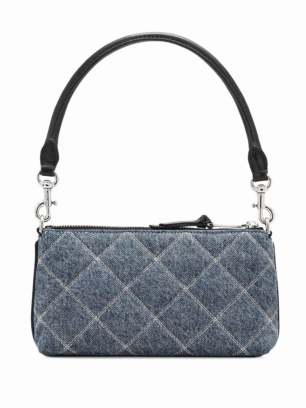 MARC JACOBS Denim Quilted Convertible Bag with Silver Hardware - Picture 2 of 9